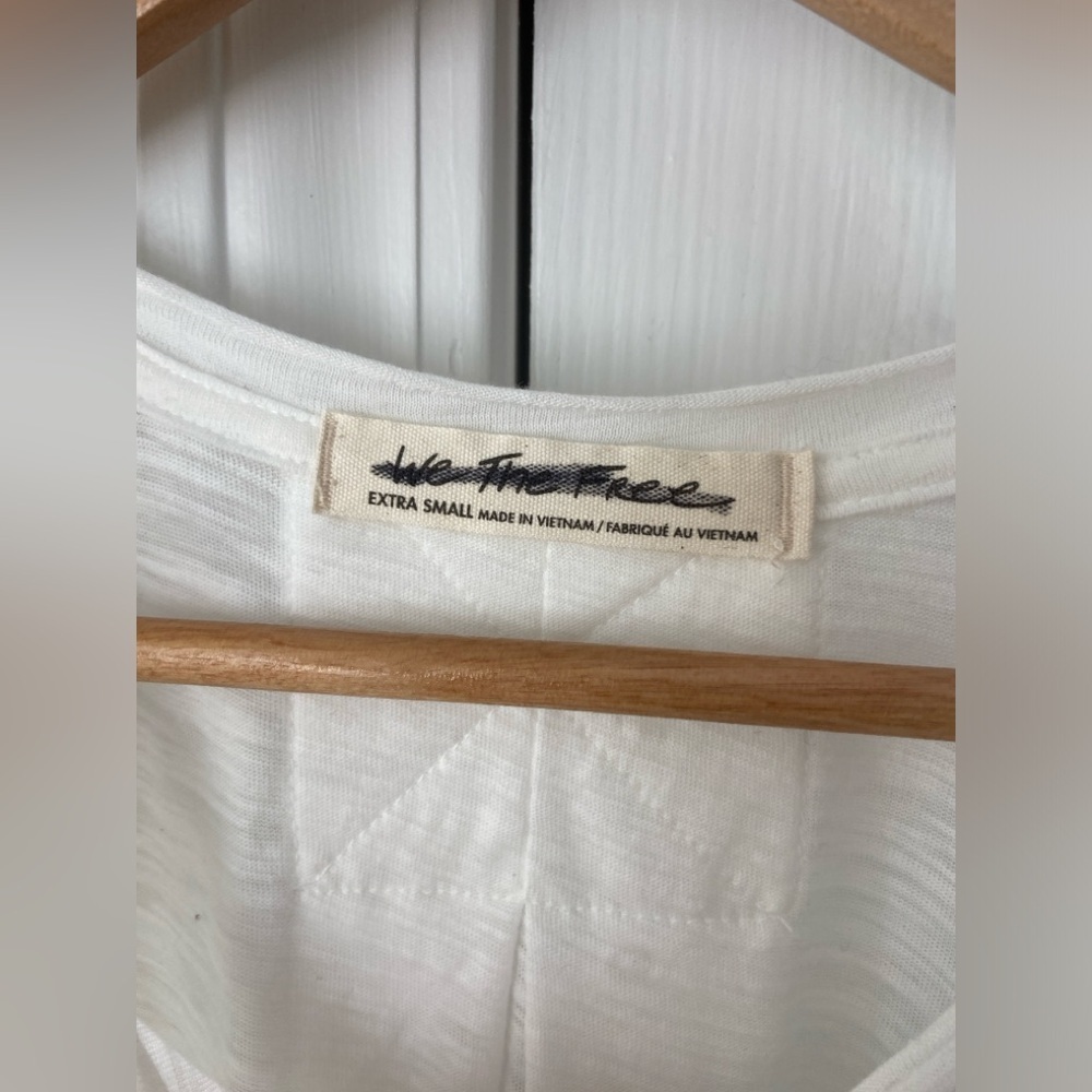 New Free People Aria Trapeze White Long Sleeve Top XS - Picture 2 of 3